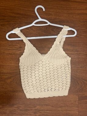 H&M Cream Crochet Knit Camisole